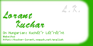 lorant kuchar business card